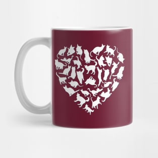 Heart full of cats Cute little cats in a heart adorable kitty Kittenlove Only cats in my heart Mug